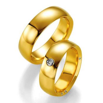 Классика Обручальные кольца с бриллиантами
