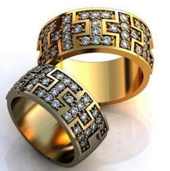Обручальные кольца с Кристаллы Swarovski 100% изделия-№152