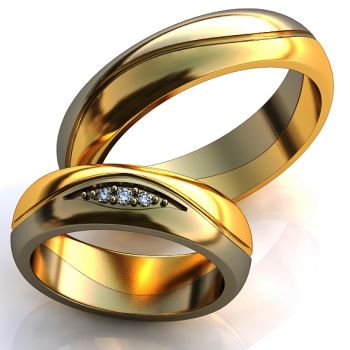 Обручальные кольца с бриллиантами 100% изделия-№154