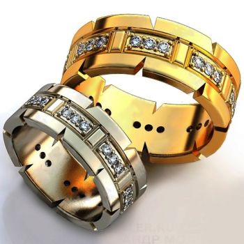Обручальные кольца с бриллиантами 100% изделия-№228