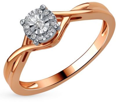 Помолвочные кольца с бриллиантами 100% изделия-№0011