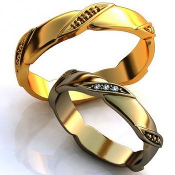 Обручальные кольца с бриллиантами 100% изделия-№254