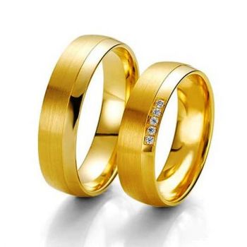Классика Обручальные кольца с бриллиантами-№35