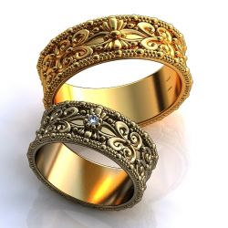 Обручальные кольца с бриллиантами 100% изделия-№118