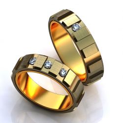 Обручальные кольца с бриллиантами 100% изделия-№158