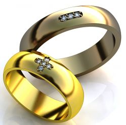 Обручальные кольца с бриллиантами 100% изделия-№161