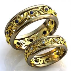 Обручальные кольца с бриллиантами 100% изделия-№214