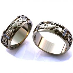 Обручальные кольца с бриллиантами 100% изделия-№215