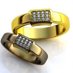 Обручальные кольца с бриллиантами 100% изделия-№224