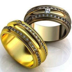 Обручальные кольца с бриллиантами 100% изделия-№251