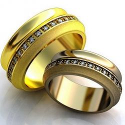 Обручальные кольца с бриллиантами 100% изделия-№252