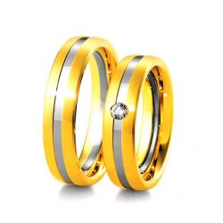 Классика Обручальные кольца с бриллиантами-№23